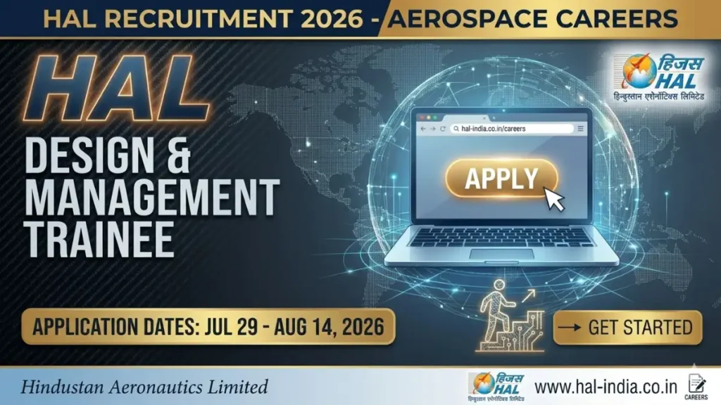 HAL Recruitment 2026 Notification for 120 Design Trainee and Management Trainee Vacancies
