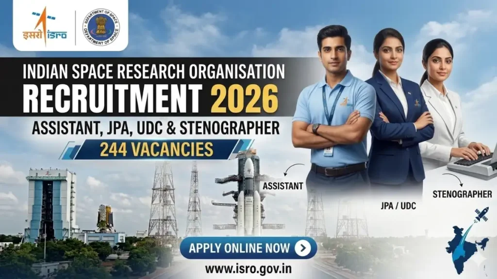 ISRO Assistant and Stenographer Recruitment 2026 Official Notification Banner