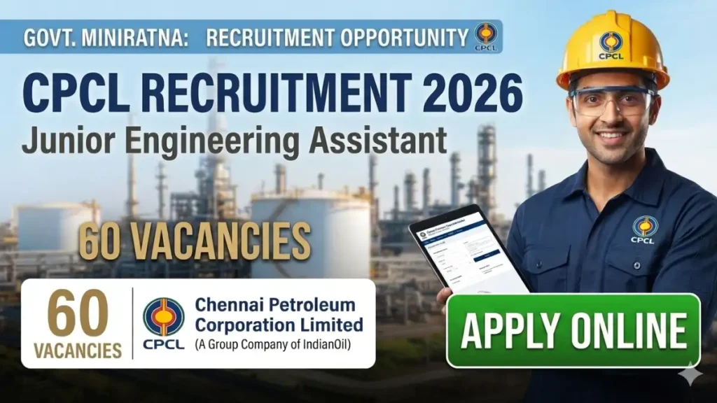 CPCL Recruitment 2026 - Apply Online for 60 Junior Engineering Assistant